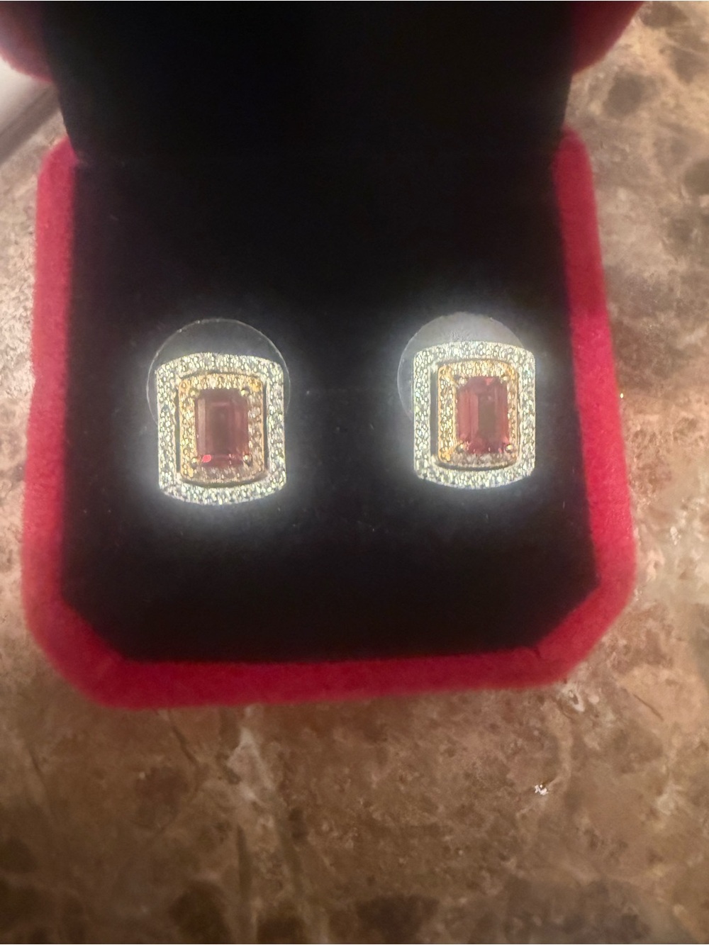 Sterling silver garnet earrings